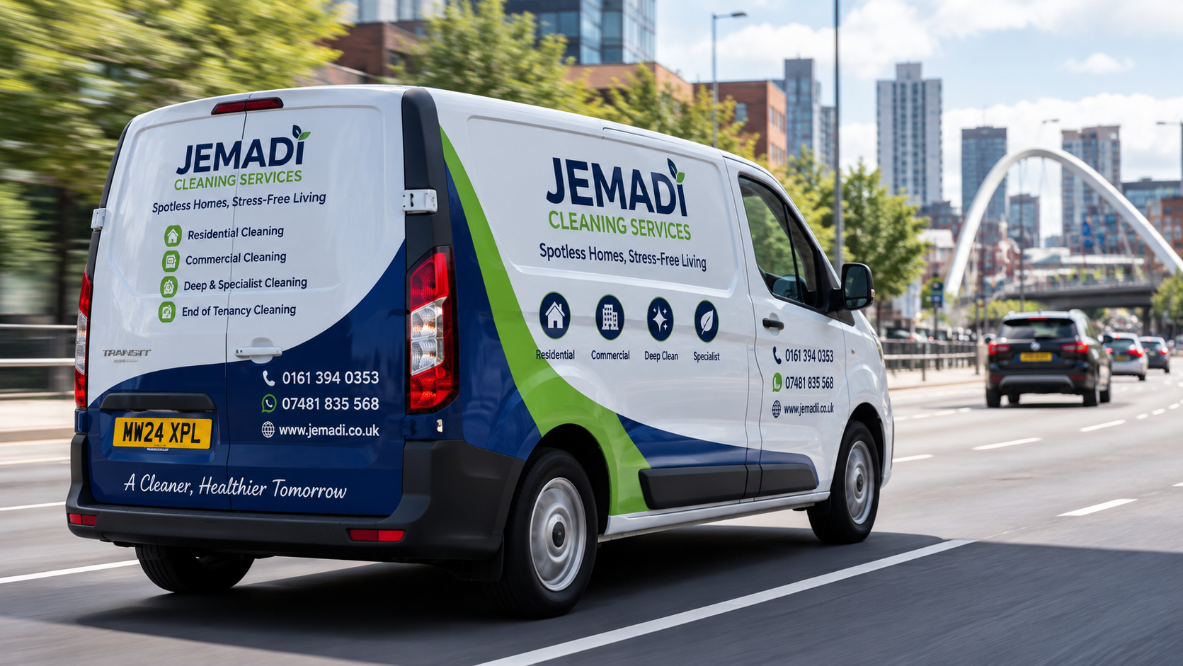 Jemadi Cleaning Services branded vehicle