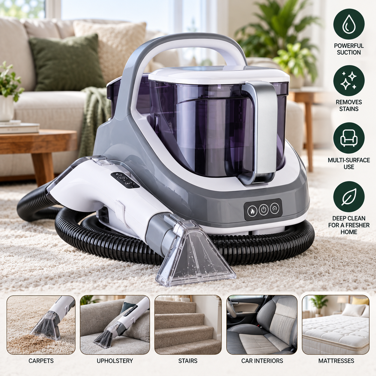 Jemadi Multi-Function Carpet & Upholstery Cleaner