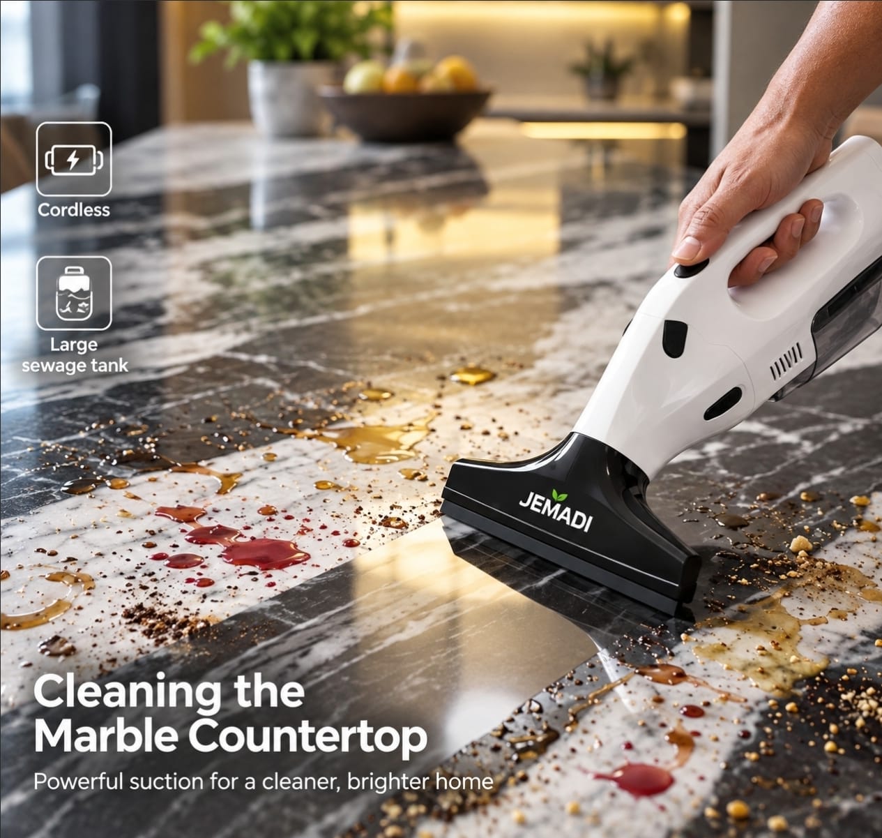 Jemadi Cordless Window Squeegee – Removable Battery